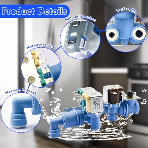 Garsoo 242252702, 240531101 Water Inlet Valve Compatible with Frigidaire, Kenmore, Electrolux, Crosley etc Refrigerator, Replace 2692163, AP5671757, PS7784018, 241734301, K-76150, WV2702 etc, 1 Year warranty - Image 5