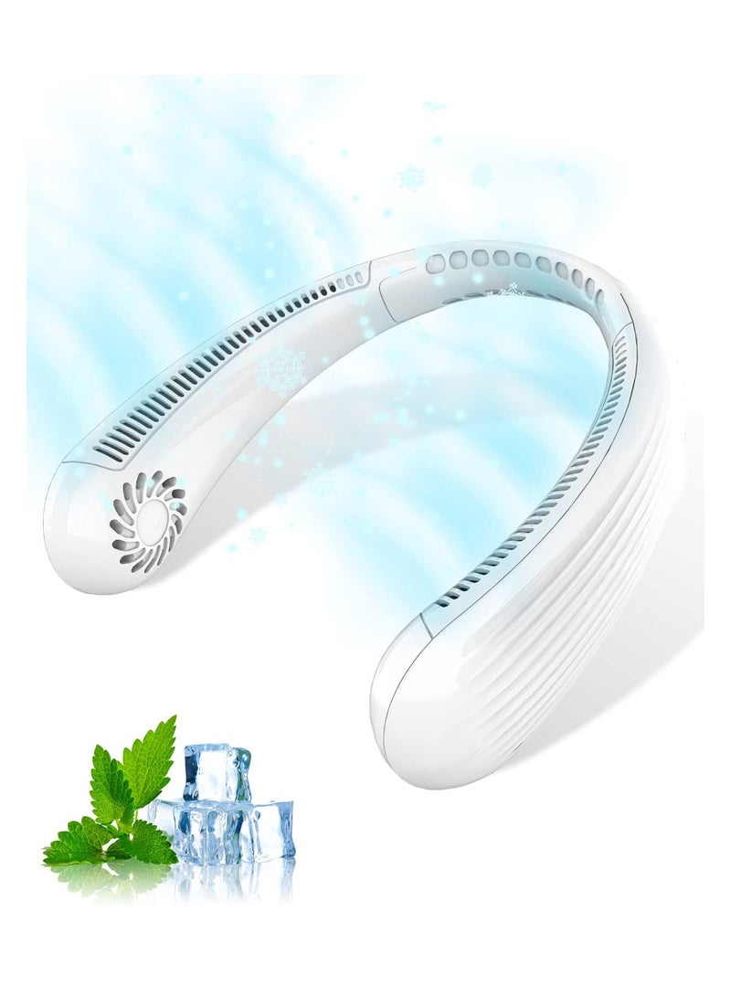SOLARAE Neck Fan Portable Bladeless Neck Fan Ideal for Personal Fan 3 Speed Bladeless Fan Cools Quietly Adjustable Angle, Hands-Free Neck Fan for Outdoor and Indoor Use Rechargeable 62 Wraparound Air Outlets - Image 1