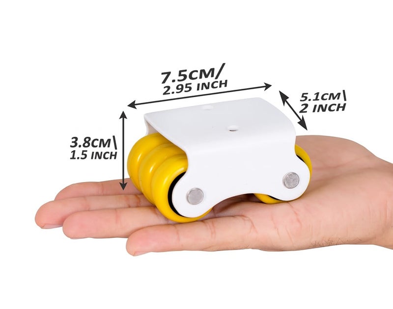 APPSTER 4pcs Heavy Duty Caster Wheels 300Kg Load Capacity | Fix Roller Castors for Furniture, Trolley, Table, Bed, Sofa, Office & Industrial Use | Wheel Size: 30mm - Image 4
