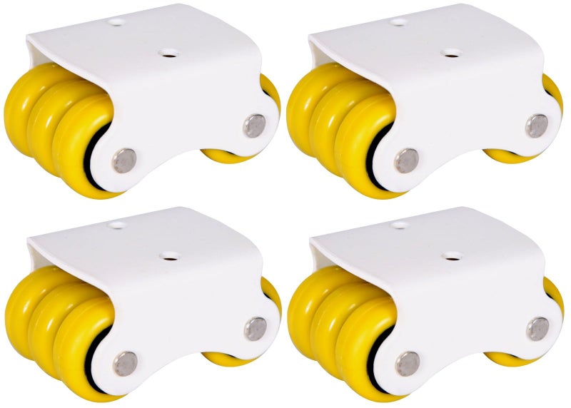 APPSTER 4pcs Heavy Duty Caster Wheels 300Kg Load Capacity | Fix Roller Castors for Furniture, Trolley, Table, Bed, Sofa, Office & Industrial Use | Wheel Size: 30mm - Image 1