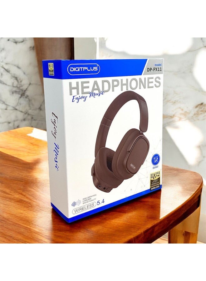 Digitplus Wireless Headset – ANC Headphones with -25dB Noise Cancellation, Bluetooth 5.4 & Leather Earcups mutlicolour - Image 4