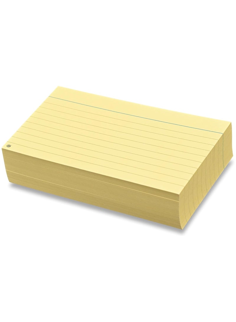 FIS® Ruled Record Cards or Index Cards, Size:5"x3" Inches (127x76mm), Two Sides Single Ruled, 240gsm, 100 Sheets Per Packet, Packet of 3 Pieces, Yellow Color-FSIC53YL-3 - Image 2