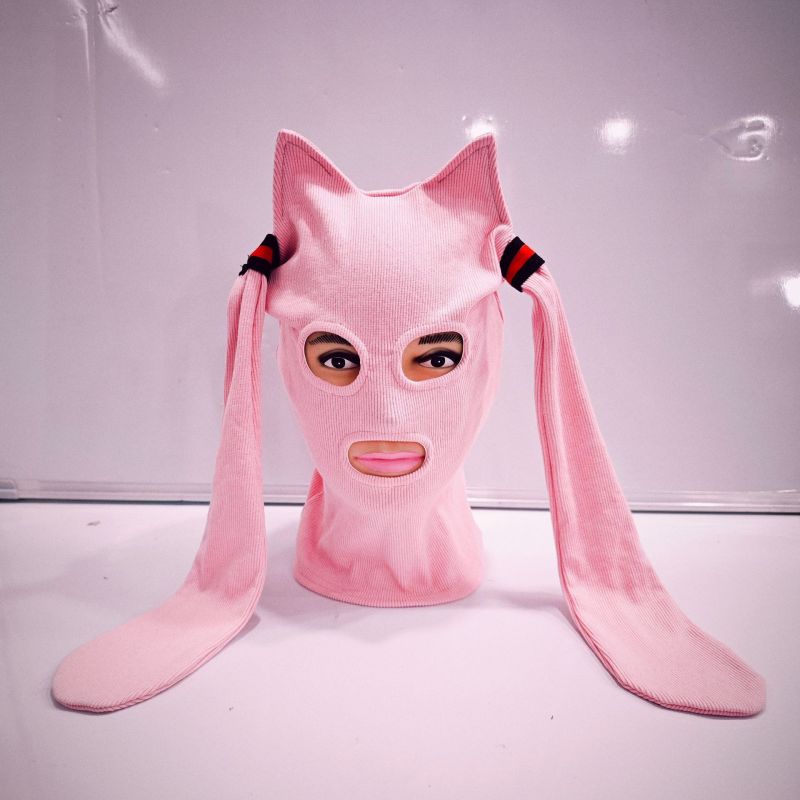 Cycling Face Mask Blue-Red Color Match Dust & Debris Protection - Miku-Inspired Cosplay Style Unisex Mask for Outdoor Cyclists - Image 3