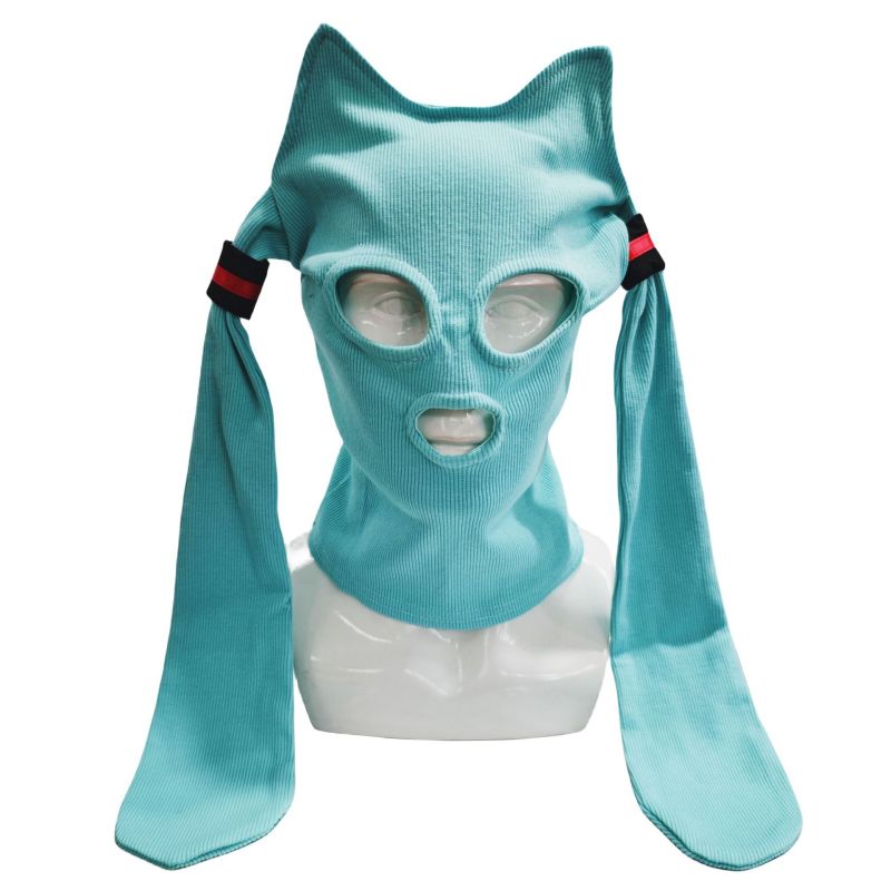 Cycling Face Mask Blue-Red Color Match Dust & Debris Protection - Miku-Inspired Cosplay Style Unisex Mask for Outdoor Cyclists - Image 5