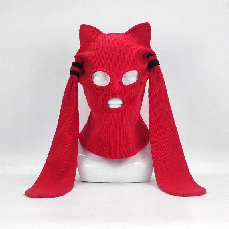 Cycling Face Mask Blue-Red Color Match Dust & Debris Protection - Miku-Inspired Cosplay Style Unisex Mask for Outdoor Cyclists - Image 4