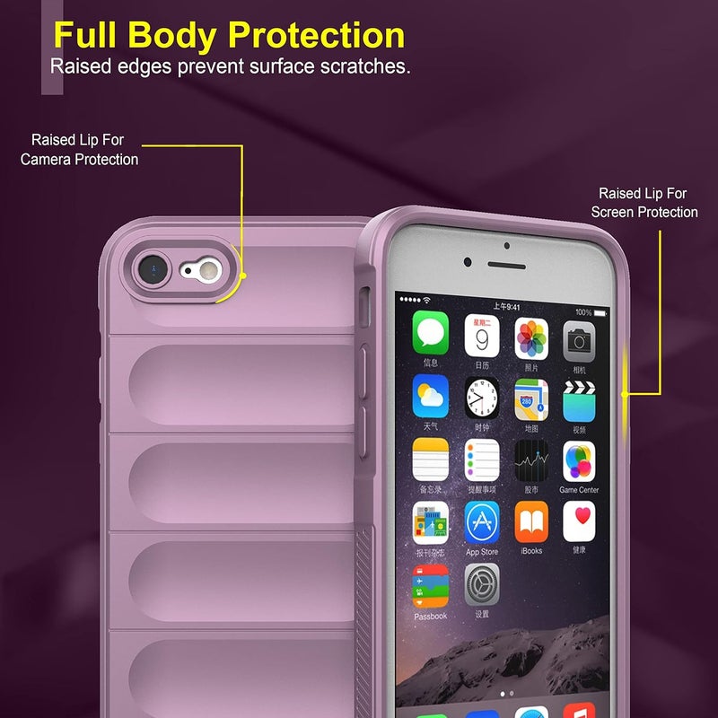 ZAPCASE Back Case Cover for iPhone 7/8 / Se 2020 | Compatible for iPhone 7/8 / Se 2020 Back Cover | Liquid Silicon Magic Case with Camera Protection | Lavender - Image 3