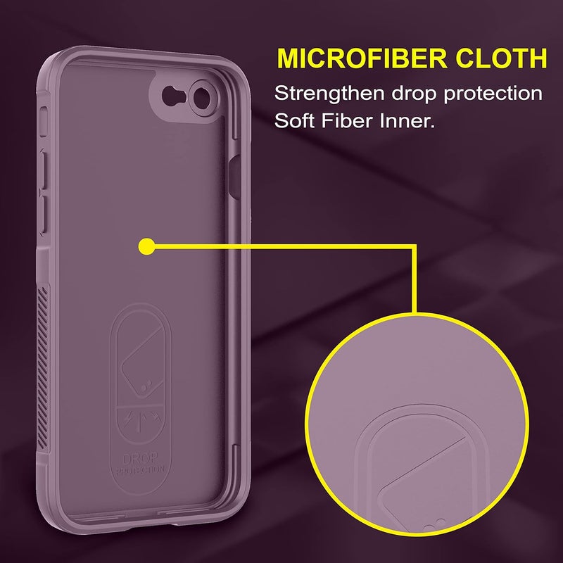 ZAPCASE Back Case Cover for iPhone 7/8 / Se 2020 | Compatible for iPhone 7/8 / Se 2020 Back Cover | Liquid Silicon Magic Case with Camera Protection | Lavender - Image 4