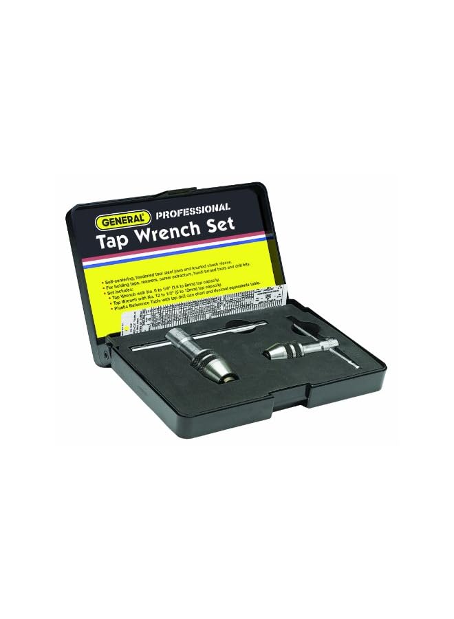 General Tools Tools Professional Standard Tap Wrenches #167 - Threading with Reference Table for 0 to 1/2-Inch Taps Set of 2  - Image 2