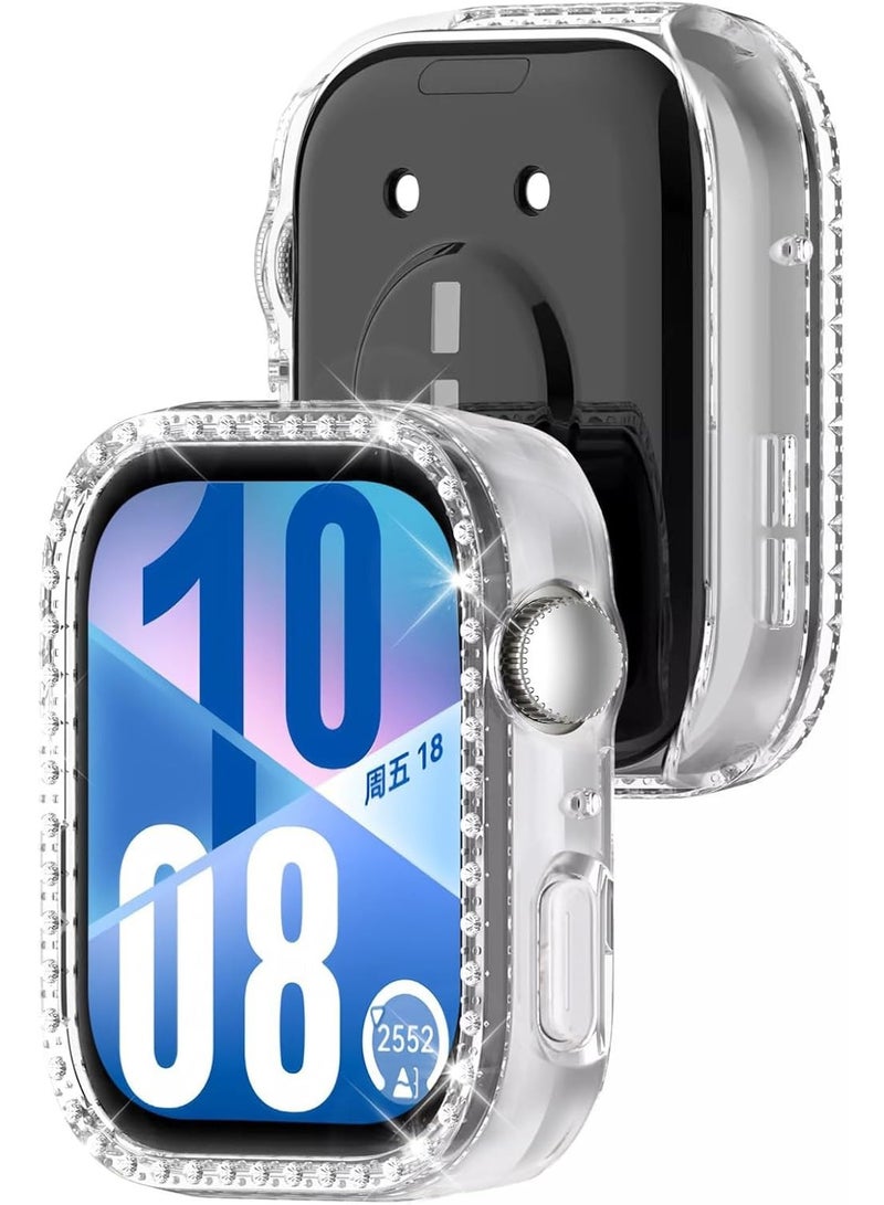 Bling Case Without screen protector for Huawei Watch Fit 4, Hard PC Frame Case, Crystal Diamonds Bumper Cover for Women Girls, Slim Protective Cover for Huawei Watch Fit 4 (clear) - Image 1