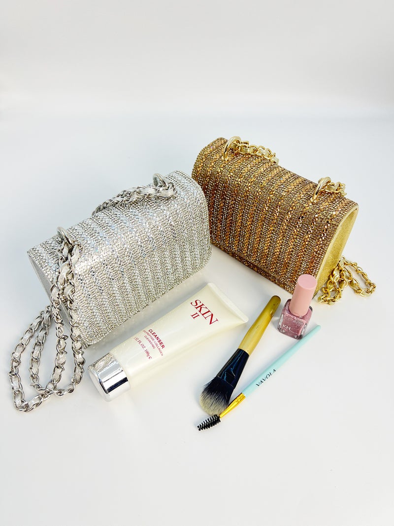 Fashion Diamond-Encrusted Party Bag Wedding Evening Dress Bag Clutch Bag Chain Shoulder Cheongsam Bag Women'S Coin Purse - Image 4
