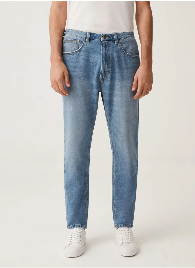 او في اس OVS Mens Skinny Jeans - Blue