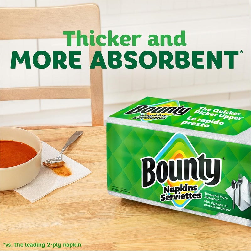 Bounty Paper Napkins, White, 200 Count, Packaging may vary - Image 2