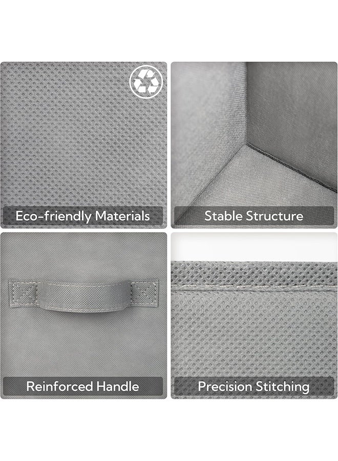 4 Pack Cube Storage Boxes Fabric Square Storage Cubes 28x28 for Shelves Collapsible Cubby Storage Bins for Organising Clothes Accessory Toys - Image 4