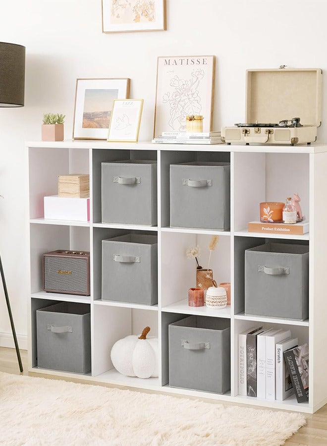 4 Pack Cube Storage Boxes Fabric Square Storage Cubes 28x28 for Shelves Collapsible Cubby Storage Bins for Organising Clothes Accessory Toys - Image 2