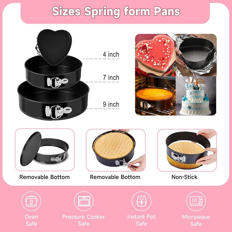 Boyun Cake Decorating Kit - Cake Turntable for Decorating with Baking Springform Pans, Cake Leveler, Numbered Piping Tips, 2 Spatulas, Baking Supplies Tools - Image 2