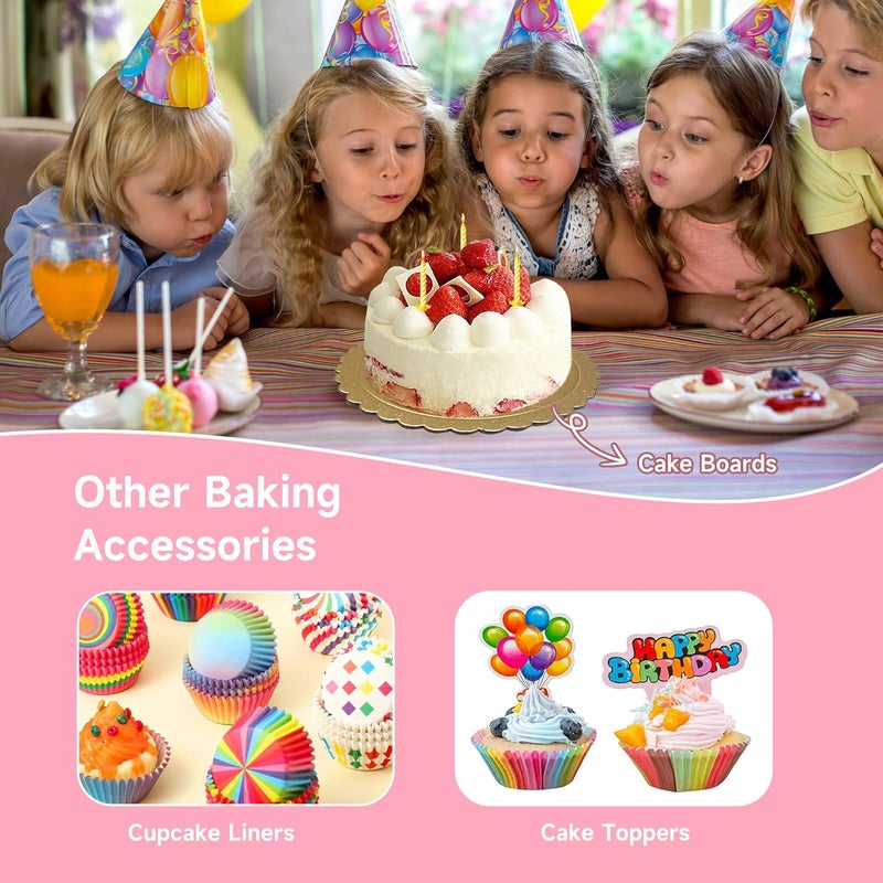 Boyun Cake Decorating Kit - Cake Turntable for Decorating with Baking Springform Pans, Cake Leveler, Numbered Piping Tips, 2 Spatulas, Baking Supplies Tools - Image 5