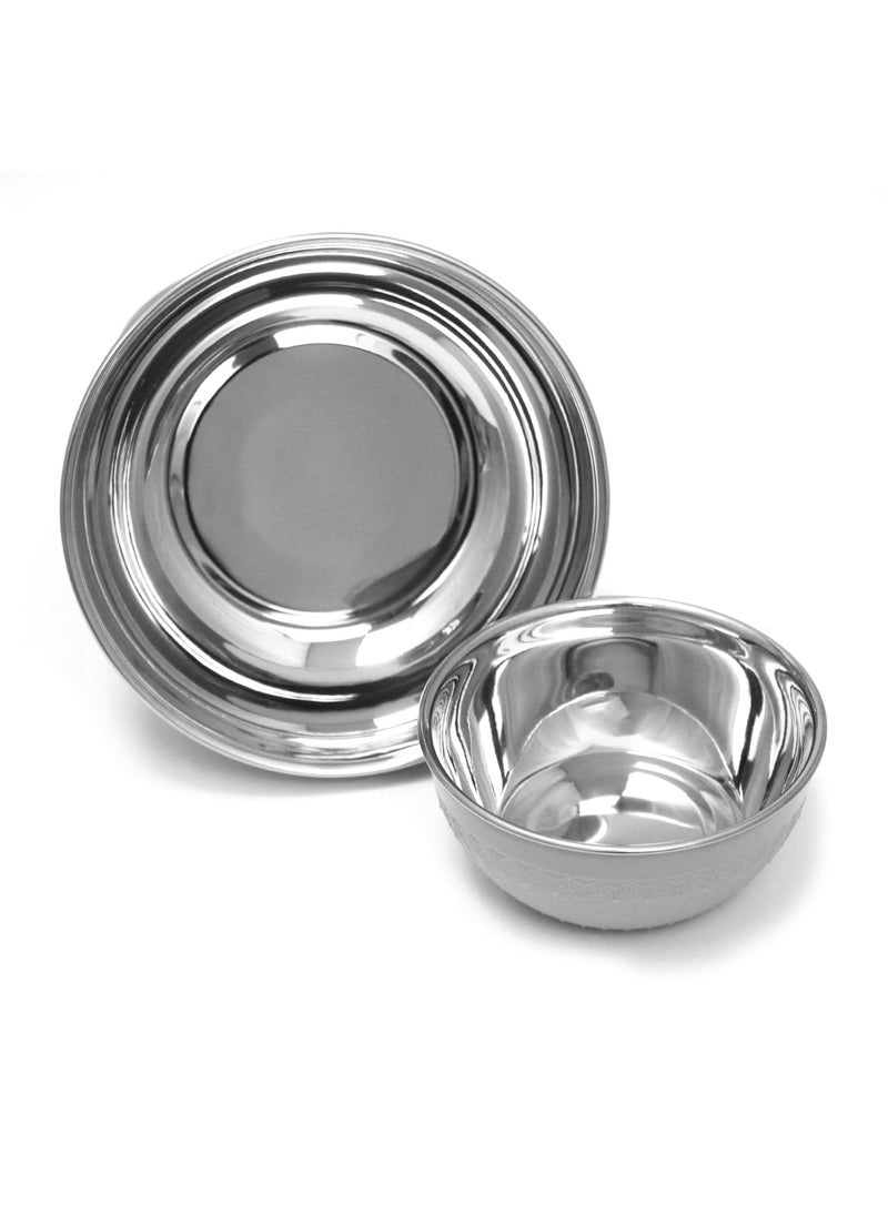 AXIS - Adore 3pc Mixing Bowl Set Insulated Stainless Steel Inner Durable Plastic Outer with Lid and Knob 600ML,1200ML,1800ML - Grey - Image 1