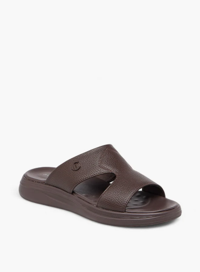 لو كونفورت Men Cutout Detail Slip-On Comfort Sandals