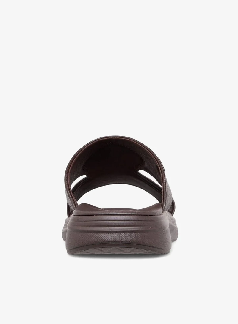 Le Confort BROWN Men Cutout Detail Slip-On Comfort Sandals for Men | Best Price UAE