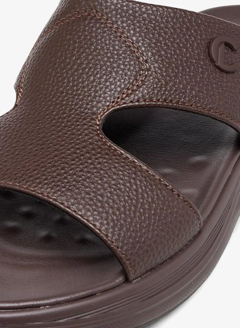 Le Confort BROWN Men Cutout Detail Slip-On Comfort Sandals for Men | Best Price UAE
