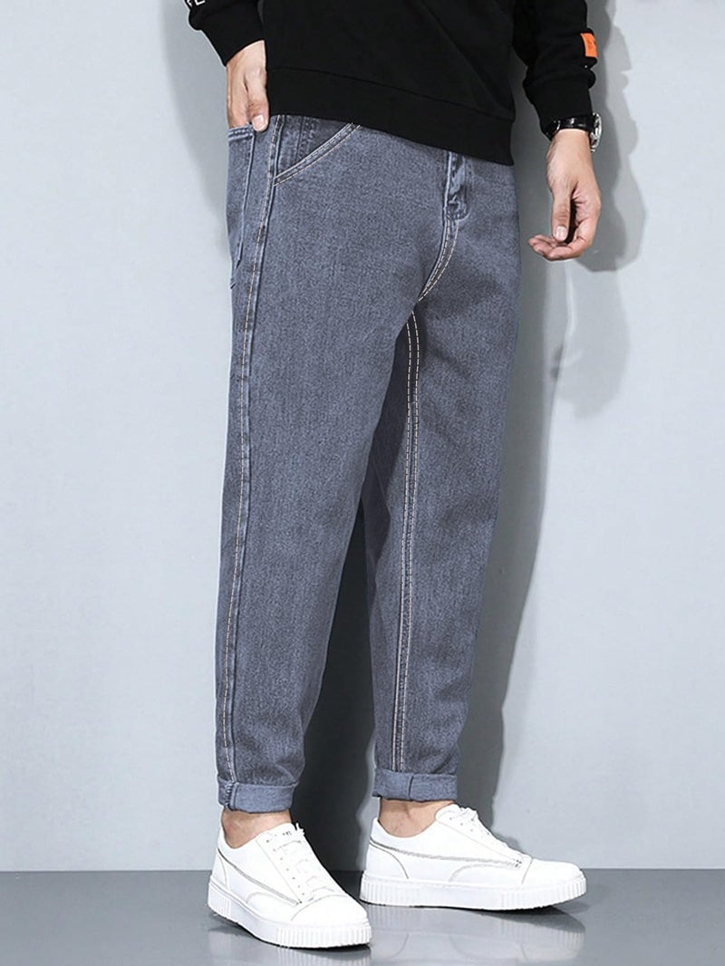 Ben Martin Men's Tapered Fit Jeans || Carrot Fit Jean's for Men || Relax Fit Denim for Man || High Rise Stretchable Casual Jean:s || Narrow Bottom Jean s for Men:s || Grey Jeans for Men-s, 36 - Image 4