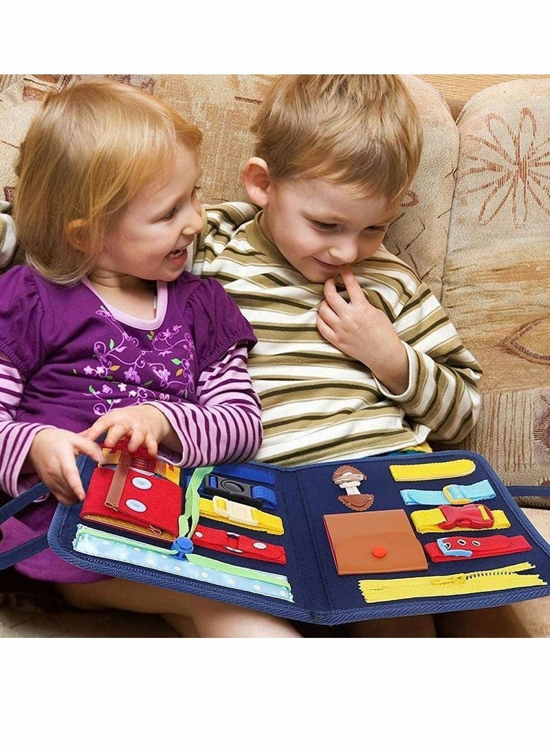 SYOSI Toddler Felt Busy Board Toys Ages 1-6 / Alphabet Spell Cognition, DELFINO Learning Activities for Fine Motor Skills Travel Toy, Montessori Sensory Early Educational Toys Gift for Toddlers  - Image 3