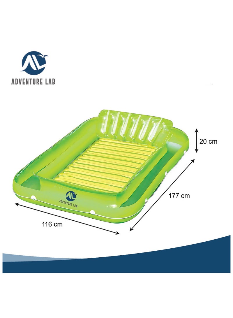 Adventure Lab Inflatable Pool Lounge Float with Pillow – Comfortable Inflatable Pool Float and Inflatable Pool Bed for Adults, Portable Pool Float Bed Adult and Floaty for Pool & Beach - Image 2