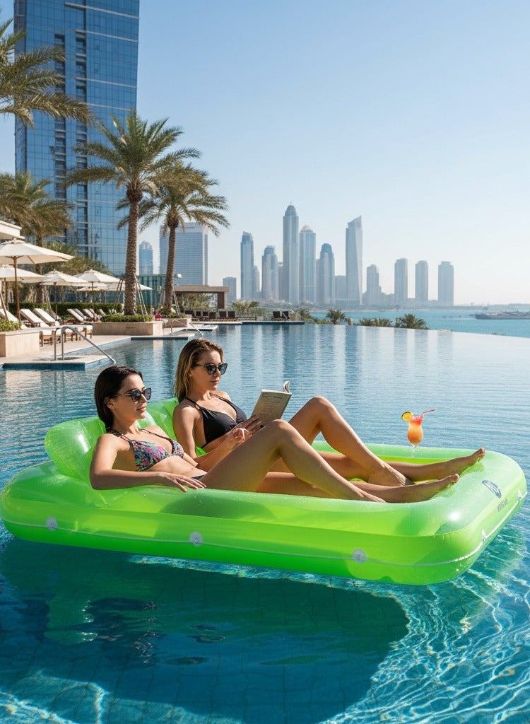 Adventure Lab Inflatable Pool Lounge Float with Pillow – Comfortable Inflatable Pool Float and Inflatable Pool Bed for Adults, Portable Pool Float Bed Adult and Floaty for Pool & Beach - Image 3