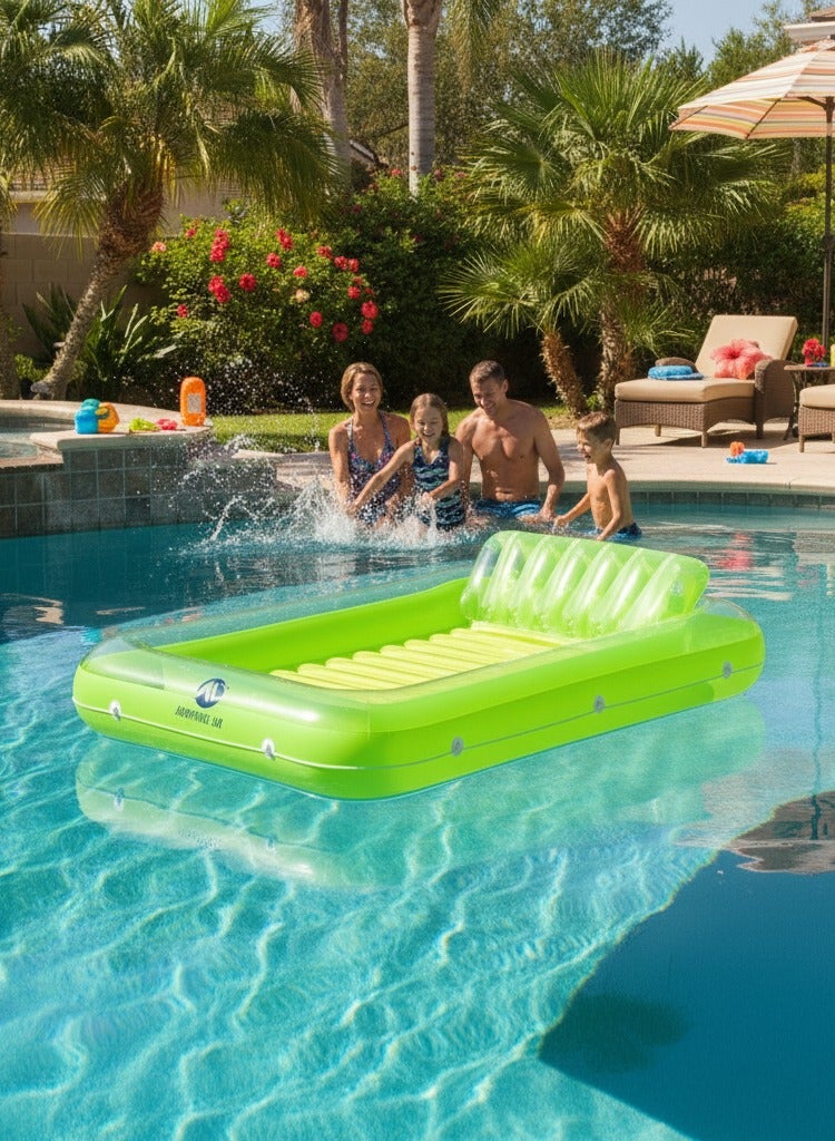 Adventure Lab Inflatable Pool Lounge Float with Pillow – Comfortable Inflatable Pool Float and Inflatable Pool Bed for Adults, Portable Pool Float Bed Adult and Floaty for Pool & Beach - Image 5