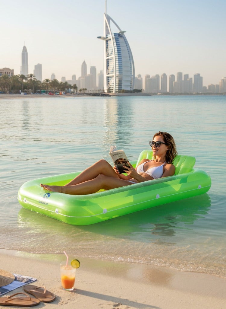 Adventure Lab Inflatable Pool Lounge Float with Pillow – Comfortable Inflatable Pool Float and Inflatable Pool Bed for Adults, Portable Pool Float Bed Adult and Floaty for Pool & Beach - Image 4