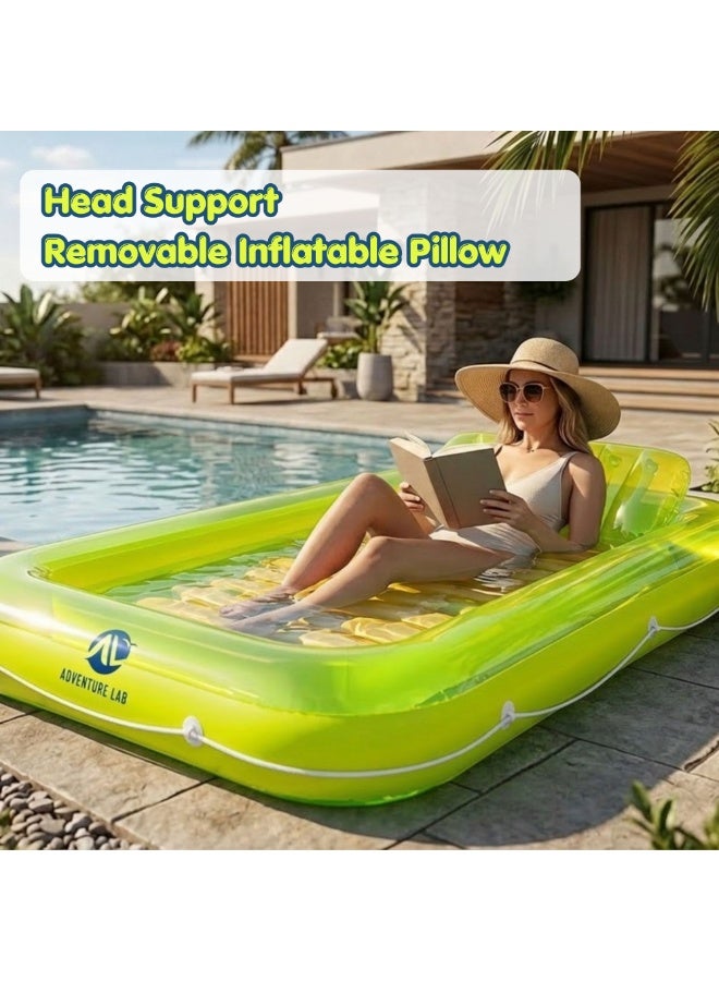 Adventure Lab Inflatable Tanning Pool Lounge Float with Pillow – 70” Suntan Pool Float, Personal Sunbathing Lounger for Adults, Large Inflatable Pool Raft for Swimming Pool, Beach & Summer Relaxation - Image 5