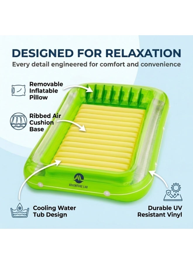 Adventure Lab Inflatable Tanning Pool Lounge Float with Removable Pillow – Large 200 x 135 cm Suntan Pool Float for Adults, Personal Cooling Pool Raft, Heavy-Duty UV Resistant Vinyl Lounger for Pool, Beach & Summer Relaxation - Image 5