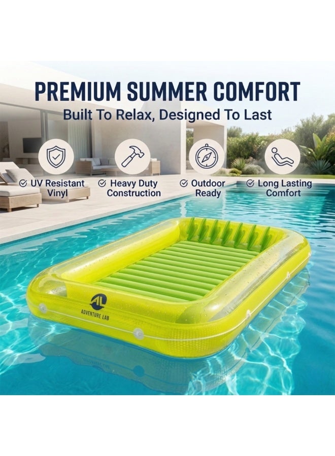 Adventure Lab Inflatable Tanning Pool Lounge Float with Removable Pillow – Large 200 x 135 cm Suntan Pool Float for Adults, Personal Cooling Pool Raft, Heavy-Duty UV Resistant Vinyl Lounger for Pool, Beach & Summer Relaxation - Image 3