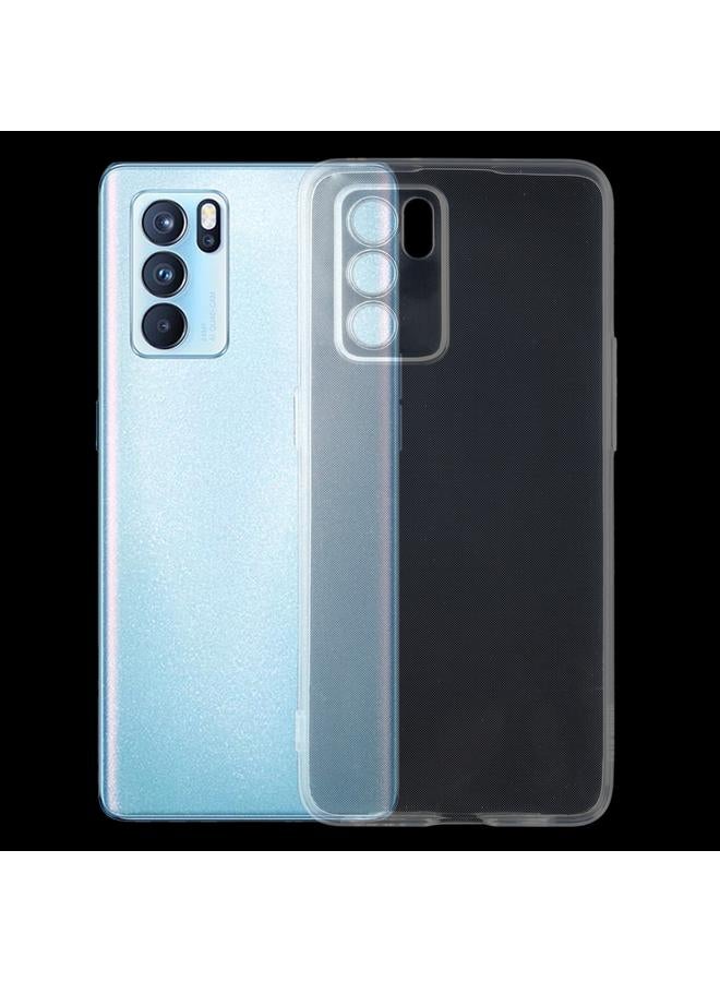 اس-توب جراب لهاتف OPPO Reno6 Pro 5G، جراب واقٍ ناعم شفاف فائق النحافة مصنوع من مادة TPU بسمك 0.75 مم - Image 1