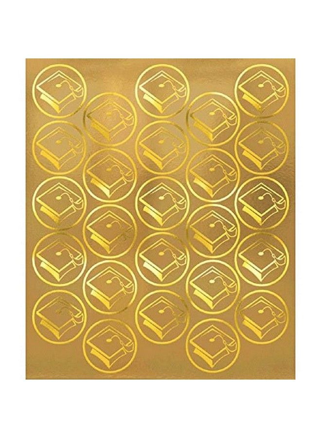 Amscan Grad Metallic Sticker Sealspack Of 50 6 1/4" X 5 1/4" Gold - Image 1