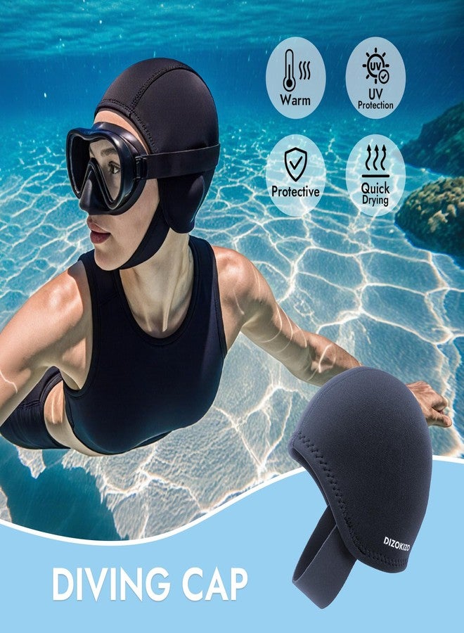 Dizokizo Neoprene Diving Hood for Men Women, Thermal Wetsuit Hood Swim Cap with Chin Straps, 3mm Diving Headgear Surfing Head Cover for Water Sports Scuba Snorkeling Kayaking Sailing (XL) - Image 5