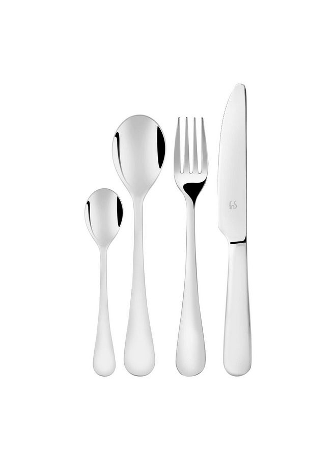 FNS FnS Victoria Stainless Steel 24 PCs Cutlery Set with Cutlery Stand (6 Dinner Spoon, 6 Dinner Fork, 6 Dinner/Butter Knives, 6 Teaspoon & 1 Cutlery Stand)  - Image 4