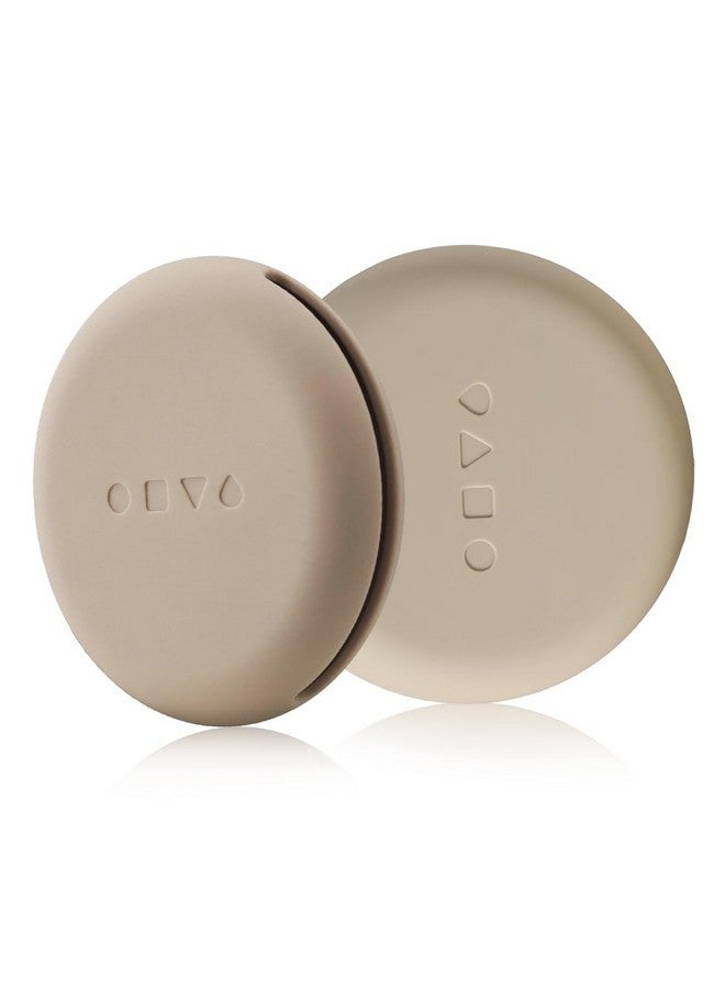 maycreate Silicone Powder Puff Holder, Makeup Sponge Puff Case Organizer For Travel, Soft Skin-Friendly Beauty Blender Storage - Khaki - Image 1