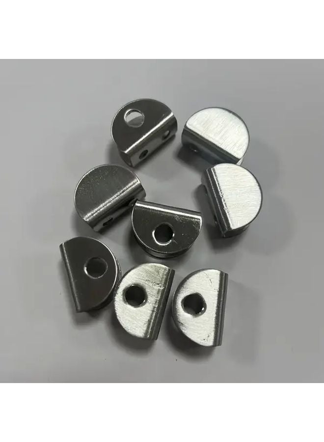 8pcs Silvery Adjustable Glass Shelf Brackets Heavy Duty Clamps For 4 8mm Wood Glass Wall Mount - Image 5