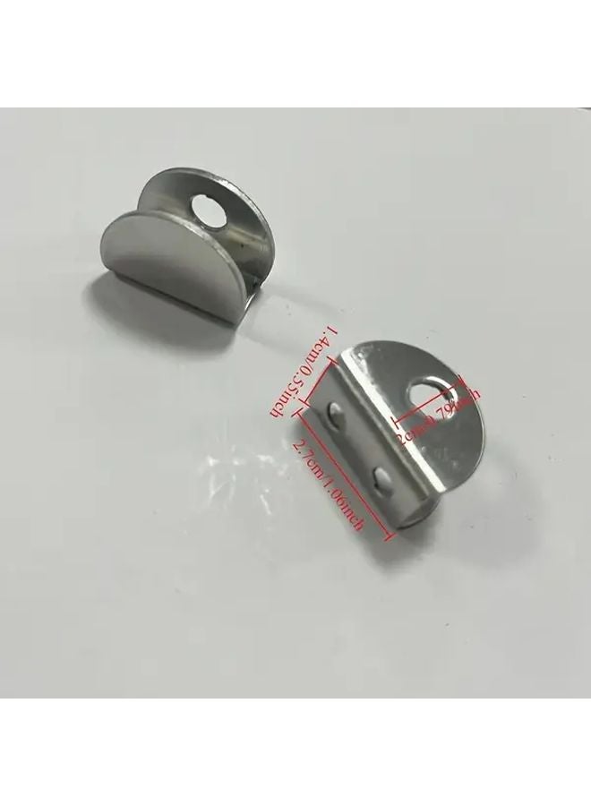 8pcs Silvery Adjustable Glass Shelf Brackets Heavy Duty Clamps For 4 8mm Wood Glass Wall Mount - Image 4