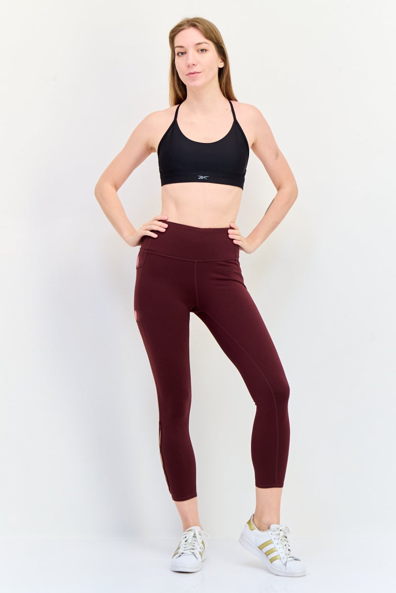 Reebok سوتيان رياضي مبطن بشعار العلامة التجارية للنساء، أسود - Image 3