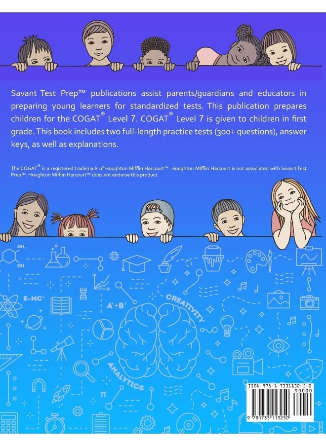 Gateway Gifted Resoures COGAT Grade 1 Test Prep: and Talented Test Preparation Book - Two Practice Tests for Children in First Grade (Level 7)
