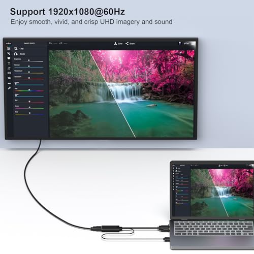 BENFEI VGA to HDMI Adapter, 1080P Converter with Audio from Computer/Laptop VGA Source to HDMI TV/Monitor - Image 5