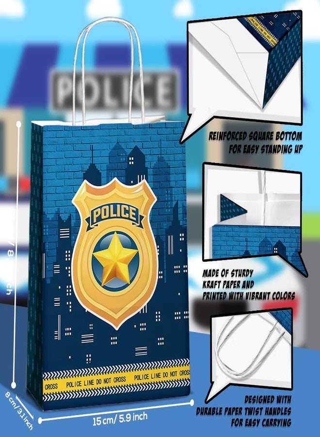 JOYGATHER 24 Pcs Police Party Favors Bags with Handles, Police Themed Goodie Gift Candy Bags with 3 Different Types for Birthday Baby Shower Party Supplies Decorations - Image 3