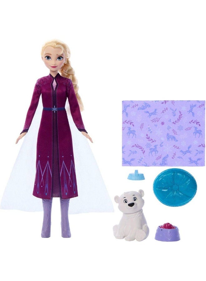 Disney Frozen Elsa Fashion Doll With Polar Bear Cub Figure - Image 2