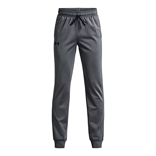 Under Armour Boys Brawler 2.0 Tapered Pants , Pitch Gray (012)/White , Medium - Image 4