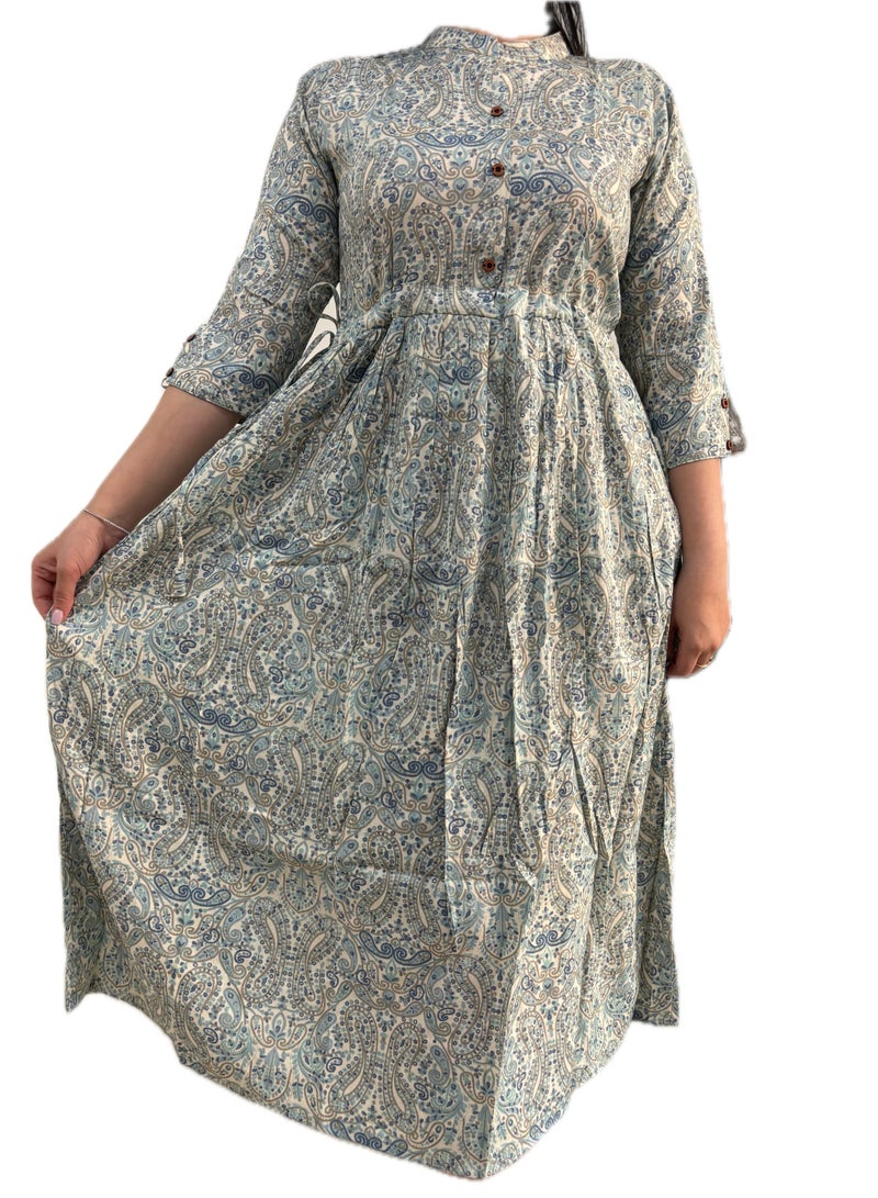 Zebees Soft Rayon Maternity Dress With Adjustable Belt - Image 1