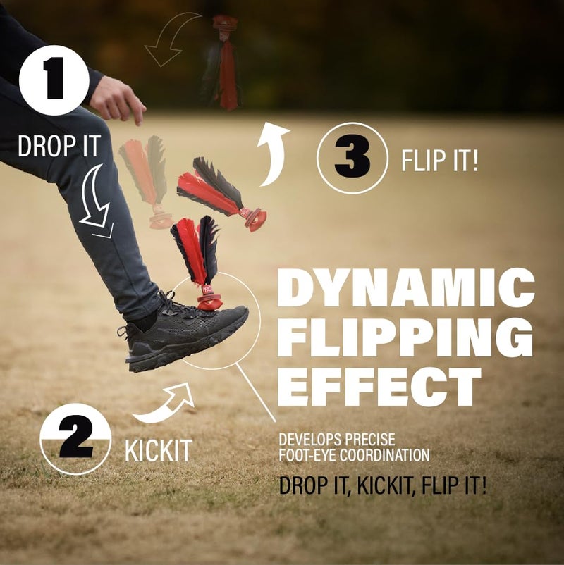 Kickit | The Original Birdie Soccer PRO Trainer | Play Outdoors, Indoors or Backyard, Beach or Tailgate, All Ages Fun & Travel Friendly (Black & Red) - Image 4