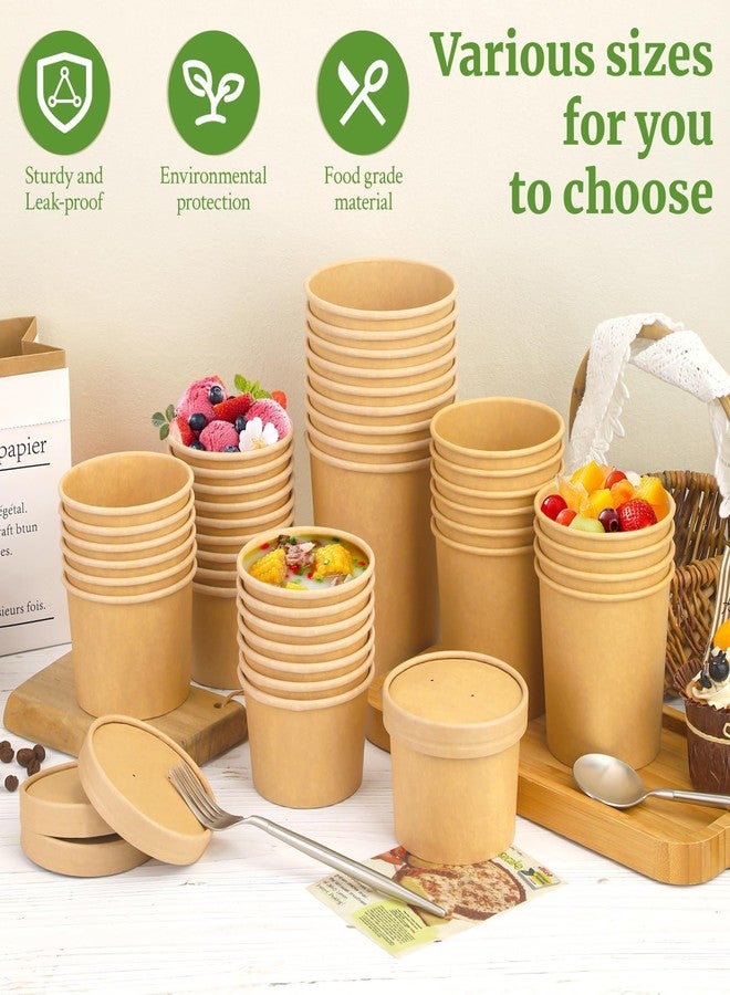 Giwrmu 16 Oz Compostable Paper Bowls 25 Pack Biodegradable Disposable Heavy Duty To Go Bowls for Cold & Hot Food - Image 4