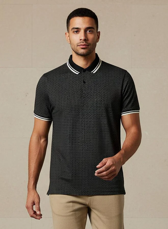 Splash FAV Smart Short Sleeves Textured Polo T-shirt